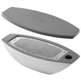 Zack Rallador Queso Parna 5,5x9x20,5 cm con Tapa y Recipiente para Servir